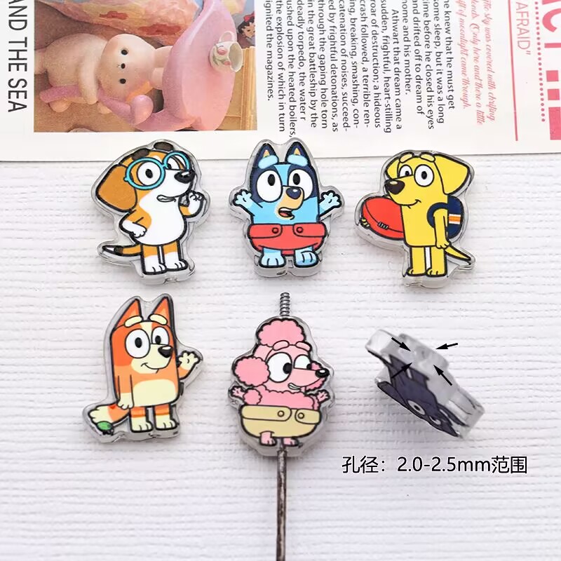 Penn Reel Fierce - 10PCS manik-manik akrilik anjing kartun untuk