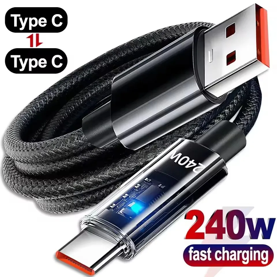 Kabel Pengisi Daya Ganda 240W, - Braided Line ulasan dan harga